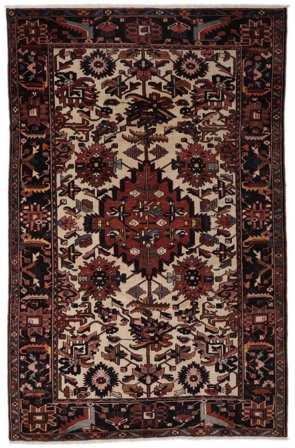 Persisk Heriz Matta 230X335 Svart/Brun (Ull, Persien/Iran)