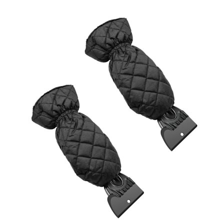 2 st Is-skrapa, Snöröjning med Frostskyddande Handske Is-skrapa, Bil Vindruta Frost & Bil Is Skrapning Snöskyffel Till
