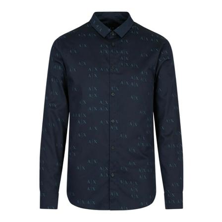 Armani Exchange, Casual Shirts Blauw, Heren, Maat:L