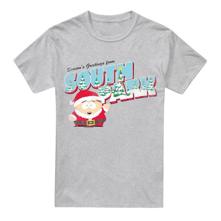 South Park Herr Eric Cartman Jul T-Shirt 3XL Sport Heathe