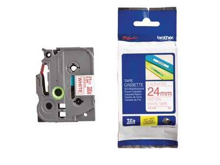 Brother Tape TZE252 24mm röd på vit - Lyreco - Kontorsmaskiner - Märkmaskiner och tape - Tape - Brother TZ