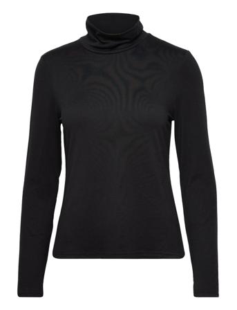 Vmlinet Ls High Neck Top Jrs Lt Black Vero Moda