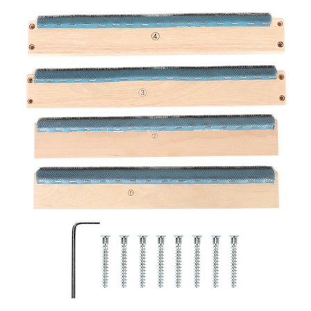 Broderiramme med 4 sider, 15,7 tommer bred, stabil, robust, enkel montering, teppehekle ramme med skruer, skiftenøkkel for tufting