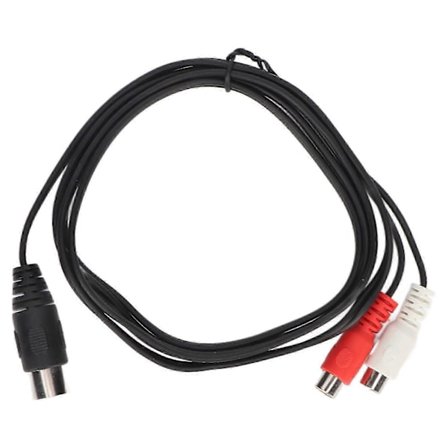 2025 8-pin DIN til 2 RCA-adapterkabel 8-pin hann til 2 hunn RCA-kabel for lydinstrumentutstyr 1,5 m / 1,5 m