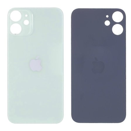 Kompatibel med iPhone 12 mini Batteri Hus Cover Reparationsdel (Kamera Linse Ring Hul Standard Version)-Rød-WELLNGS