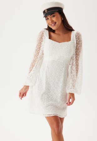 Bubbleroom Occasion - Ruched L/S Short Dress - 44