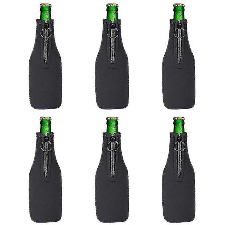 Ölflaskskydd Neopren Öl Kylare Skydd Isolering Med Dragkedja För 12 /330ml Flaskor