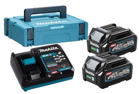Makita 191J81-6 Laddpaket 2 st 40V 2,5 Ah + laddare XGT, Batterier & laddare
