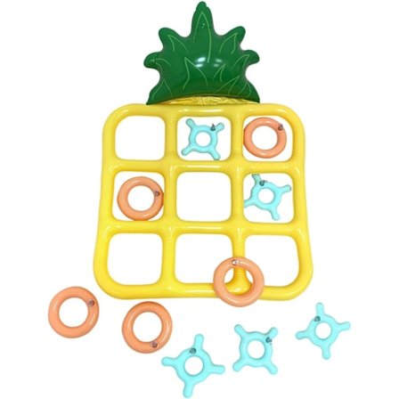 Pool Toss Spilsæt | Oppustelige Legetøj Brætspil | Toss Sæt Vandflydere, Skakbræt Ananasform, Swimmingpool Legetøj, Pool Spil til Børn Voksne