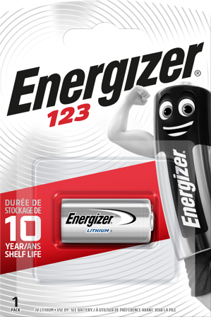 Energizer Lithium Photo Batteri 123, 3 V, för kamera, Batterier