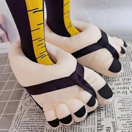 Pels Monster Eventyr Tøfler, Hyggelige Nyhed Varme Vinter Store Fødder, Egnet til Voksne (EU 44) Brun