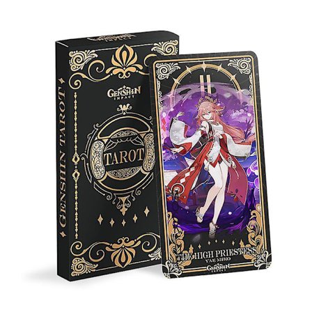 22 kpl Genshin Impact Anime Peli Yae Miko Raiden Shogun Hd Täysi Sarja Tarot-kortteja