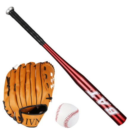 Basebollset för barn, 3-i-1-paket med basebollhandske