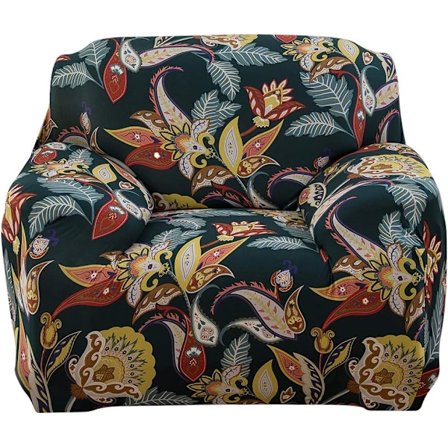 Sofföverdrag 1-sits Sofföverdrag Tryckt Stretch Sofföverdrag Polyester Spandex Möbelskydd