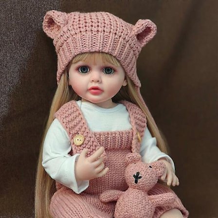 55 cm Livaktig Reborn Baby Jente Dukke Myk Silikon Gull Langt Hår Realistisk Prinsesse Reborn Småbarn Bursdagsgave