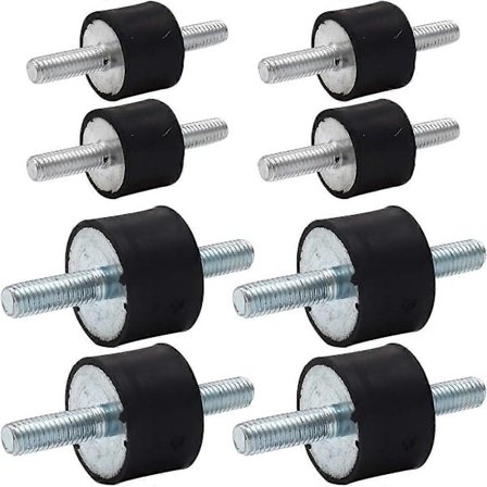 Gummiisoleringsfästen, 8-pack M8 M6 Antivibrationsgummi Stötdämpare Vibrationsdämpare för bilbåtsspolar (30 * 20 mm, 20 * 15 mm)_Gåva