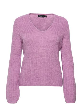 Sltuesday V-Neck Jumper Ls Villapaita Vaaleanpunainen Soaked In Luxury