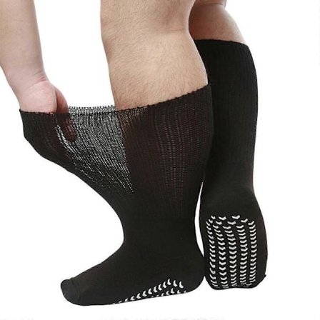 Erittäin leveät diabetes- ja lymfedeemasukat liukuesteillä sairaalakäyttöön naisille ja miehille S/M 21*30