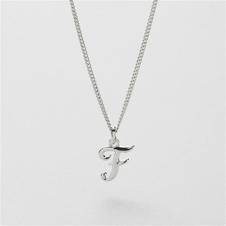 F Vintage Letter Necklace