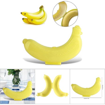 3-pak banan oppbevaringsboks banan beskytter plast banan form F