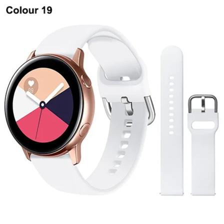 20 mm 22 mm silikonband för Samsung Galaxy Watch Active 2 Watch 3 4 5 6 45 mm 42 mm 47 mm Gear S3 Armbandsrem för Amazfit bip Color 19 22mm