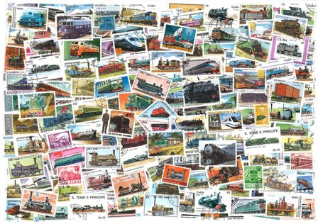 Tog - 275 forskellige frimærker - Stemplet