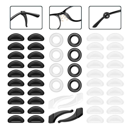 26 par silikone næsepuder til briller, skru-på næsepuder til briller, G