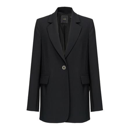 Pinko, Gaeta Jacket Zwart, Dames, Maat:2XS,polyester,Patches