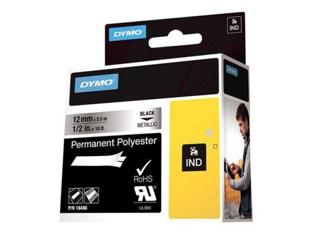 DYMO RHINOPRO 1/2IN METALLIZED PERM TAPE