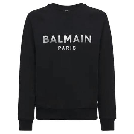 Balmain Foil Tröja svart, Herr, Herr, Storlek: XL