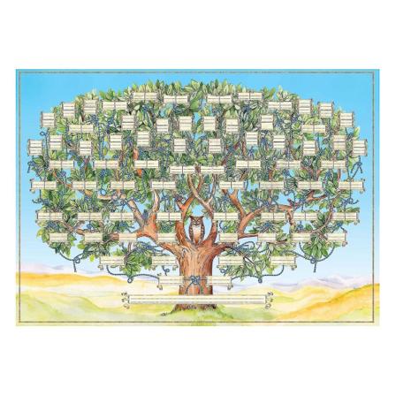 Släktträd Diagram Handskrivet På Personlig Familjehistoria Canvas
