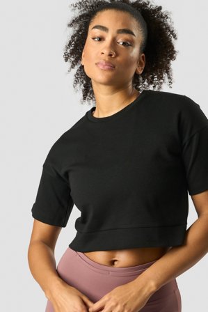 ICANIWILL - Stance Cropped T-shirt Wmn Black - Naiset - Treenivaatteet ICIW:ltä