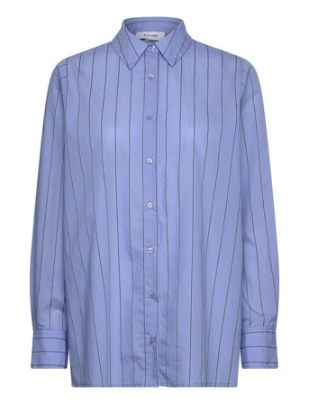 Lr-Ingelin Tops Shirts Long-sleeved Blue Levete Room