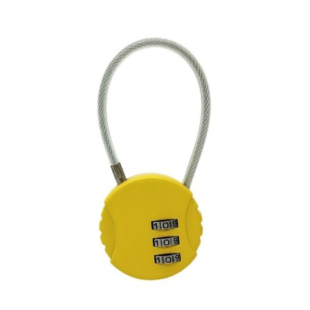 Wire Rope Password Lås Hængelås GUL