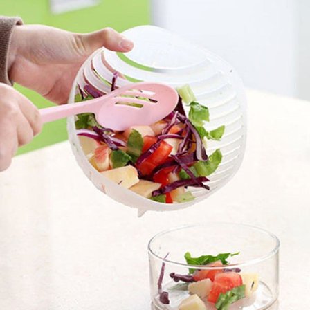 Salladskutter Skål Maker Grönsakskutter Bärbar Verktyg