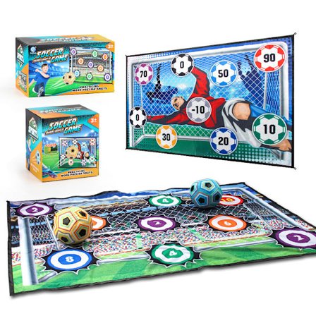 Legetøjsfodboldspilsæt til børn i alderen 2-36 måneder, foldbare mål, klæbrige bolde, indendørs udendørs sportslegegave