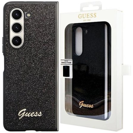 Guess Glitter Script-deksel til Samsung Galaxy Z Fold 5 - Svart