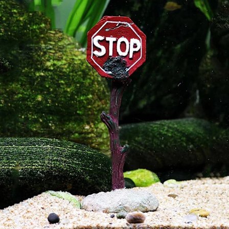 Pakket akvarium advarsel dekoration plakat harpiks skilt fisketank landskabspleje dekoration rejes hus simuleret koral mærke