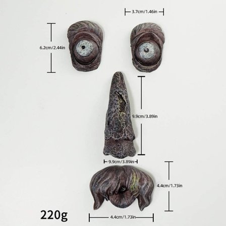 Puutarhapatsaat Veistos Puun Kasvot Runko Ulkoilmakoristelu