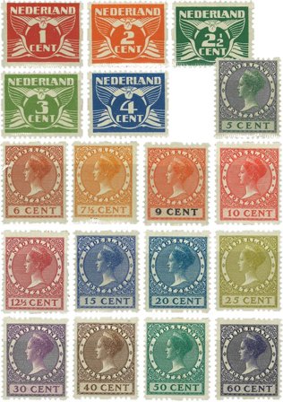 Holland 1925 - Roltandingzegels NVPH R1-R18 - Ubrugt