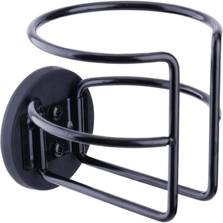 Magnetisk kopholder med 2 skruer, fuldt dækket bus-traktor kopholder, magnetisk kopholder til flaske drikke, sort pakke med 1