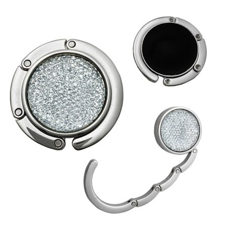 Foldbar veske krok håndveske henger bling rhinestone veskeholder for fane