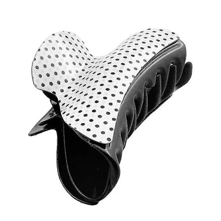 Shower Hair Claw Clip Large Hair Clips Hair Pins Makeup Tool Coffee pkar White Dots