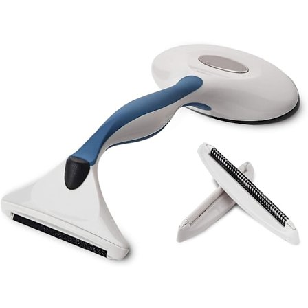 Ultimate Fuzz Remover Tyg Rakapparat & Lint Borste | Justerbar Depiller För Kläder & Möbler (Slate Blue)