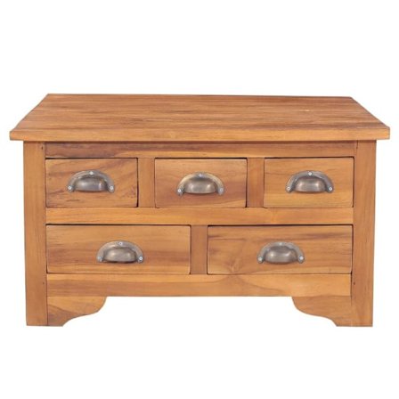 vidaXL Soffbord med öppningsbar bordsskiva 65x64x35 cm massiv teak