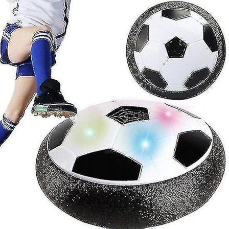 Luftdriven Fotboll med LED-belysning Hover Ball, för inomhusfotboll