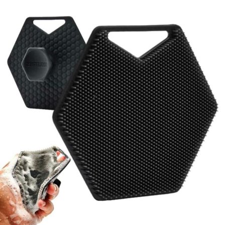 Exfolierende kropsskrubberbrusbørste i silikone