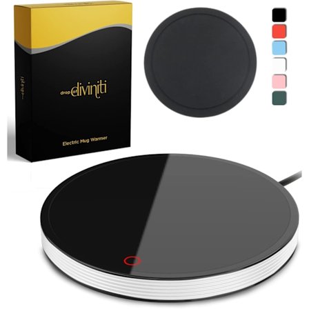 Lämmitetty kahvikupinlämmitin työpöydälle - Sähköinen kupinlämmitin työpöydälle, sähköinen mukin kahvikupinlämmitin - 49-60°C (EI Mukia) - Valkoinen