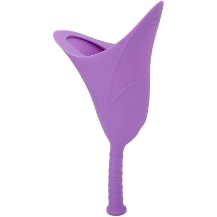 Bärbar damurinal hopfällbar medicinsk silikon gravid kvinnor stående tratt urinal återanvändbar