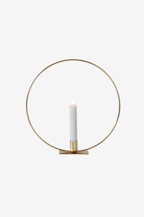 Star Trading - CANDLE RING borddekor med LED-lys - Messing - Dekorativ julebelysning - Fra Homeroom